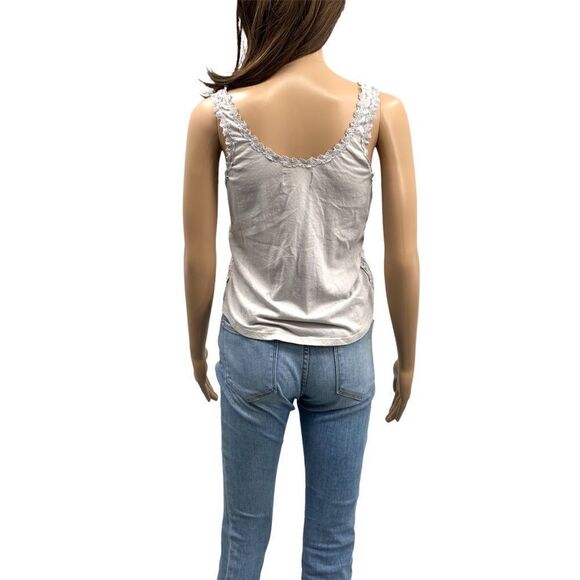 Hollister Lace Front Tank, Gray, Size S - Picture 3 of 6